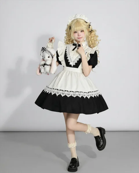 The Sweet Ruffled Short Maid Set