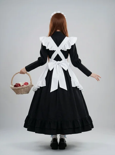 Victorian Maid Dress Back Bow Details