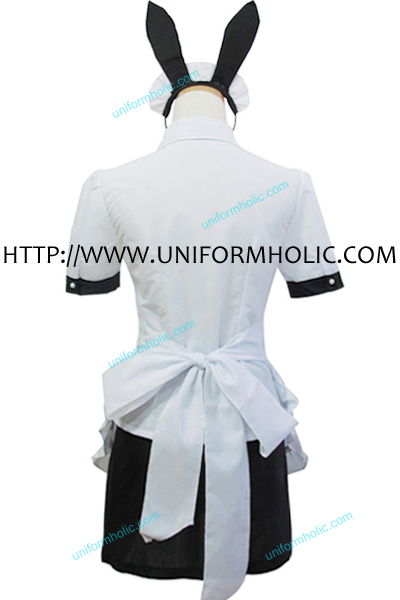 Cute Rabbit Black White Maid Dress