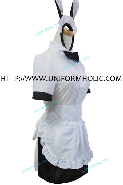 Cute Rabbit Black White Maid Dress