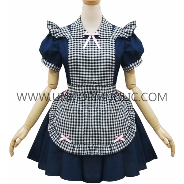 Japanese Plaid Waitress Dress