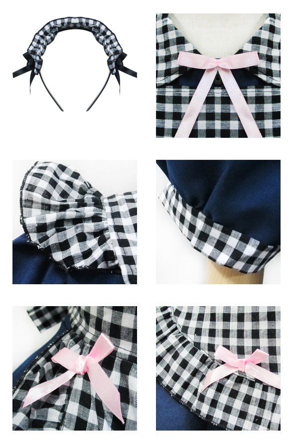 Japanese Plaid Waitress Dress