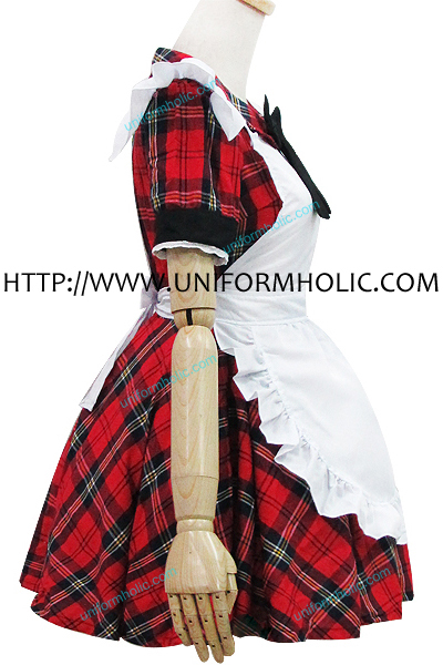 Red Lattice Maid Dress