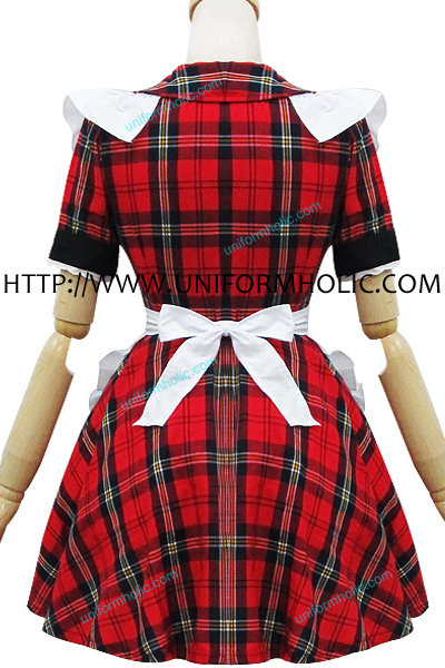 Red Lattice Maid Dress