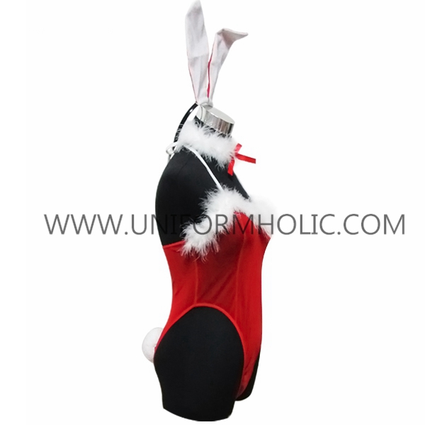 Sexy Red Rabbit Girls Fur Cosplay Costume