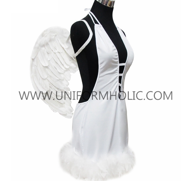 White Angel Stage Costume With Wing