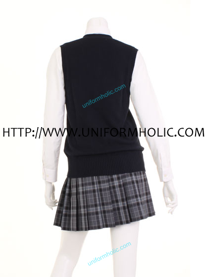Black School Girl Vest
