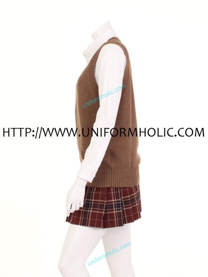 Brown Wood School Girl Vest
