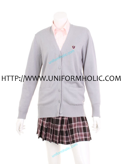 Gray Japanese School Sweater