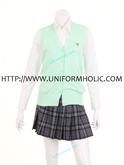 Lime Green School Girl Vest