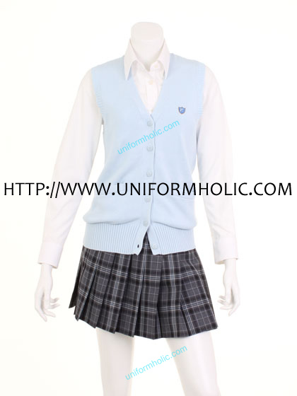 Pale Aqua School Girl Vest