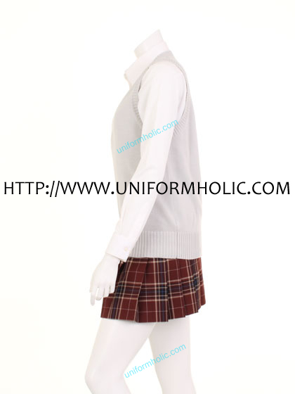 Silver Gray School Girl Vest