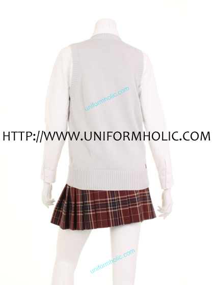 Silver Gray School Girl Vest