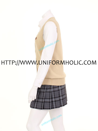 Stone Beige School Girl Vest