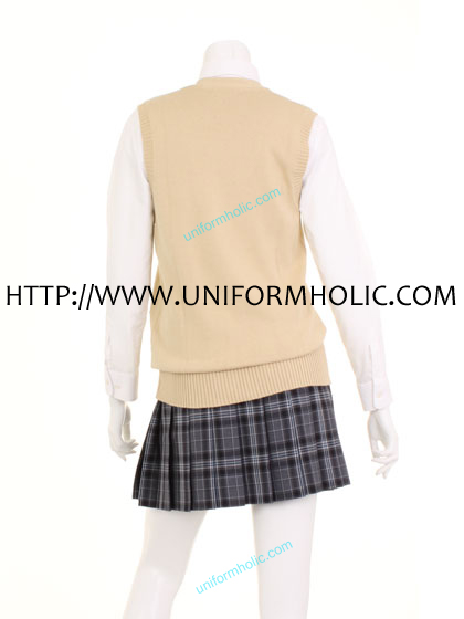 Stone Beige School Girl Vest